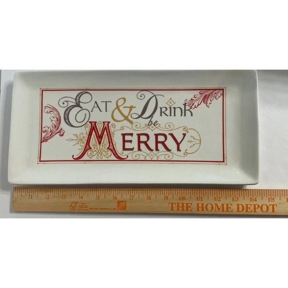 Magenta Rae Dunn Holiday Ceramic Serving Tray - Picture 5 of 7